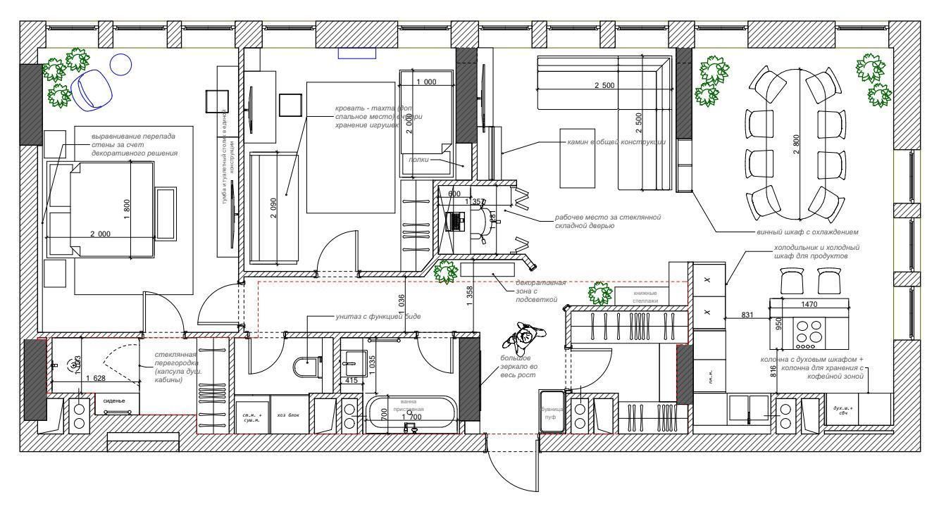 На фото – планировочное решение для квартиры в стиле прованс от «АвКубе»