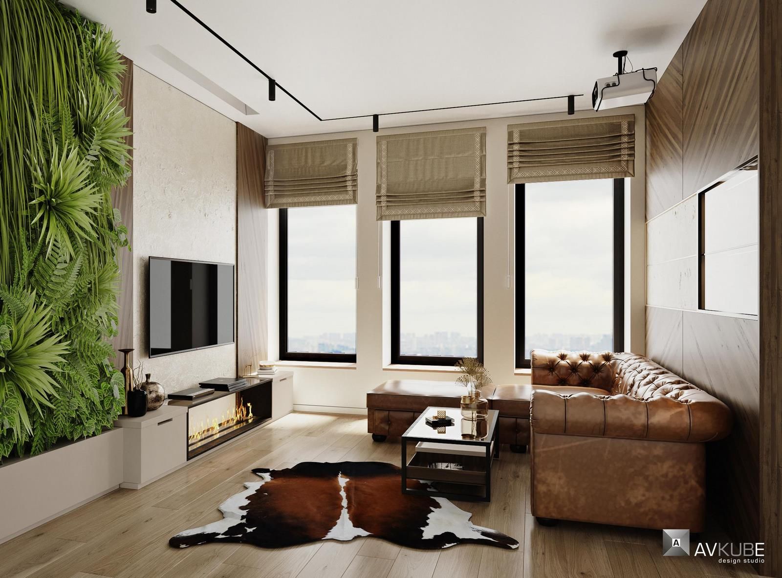 На фото – гостиная в стиле прованс с элементами экостиля, дизайн проект «АвКубе»