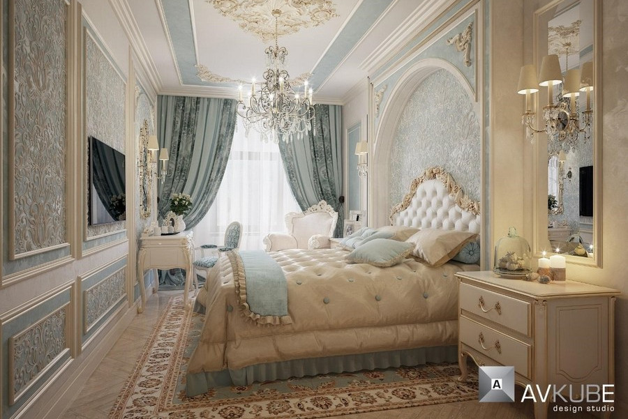 Спальня в классическом стиле от «АвКубе», 3D-визуал