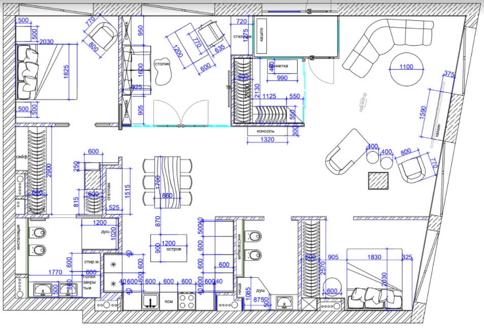 На фото – планировочное решение для апартаментов от «АвКубе»