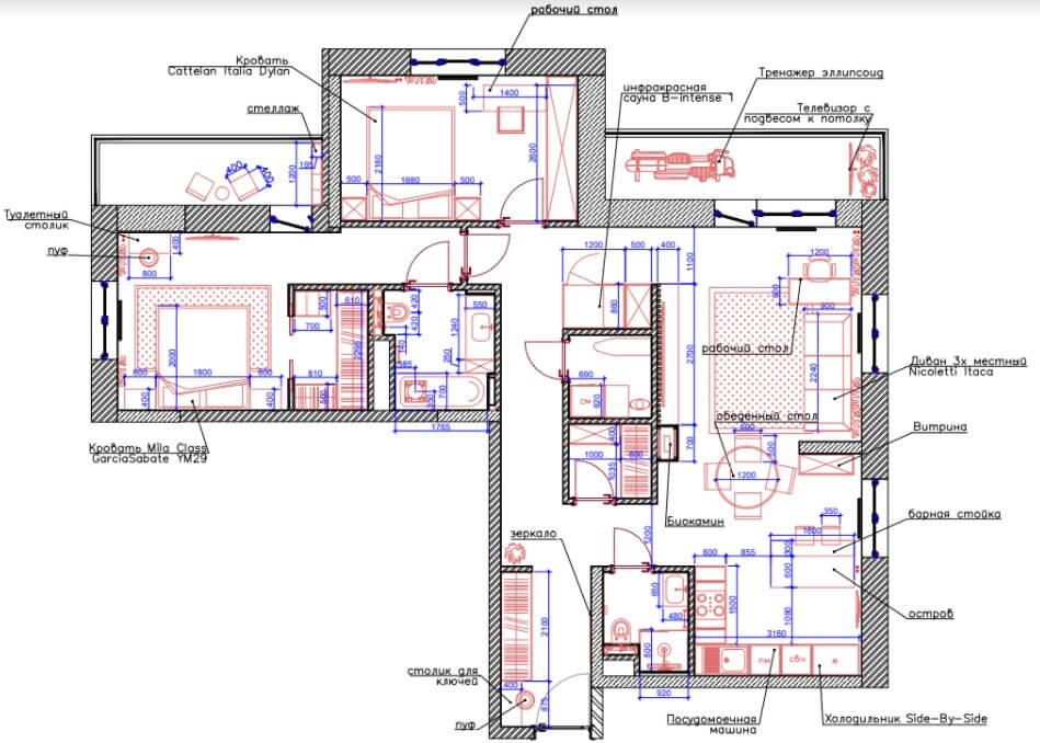 Планировочное решение для квартиры в стиле минимализм – проект «АвКубе»