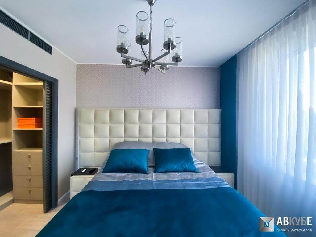 Мастер спальня по дизайн проекту «АвКубе»