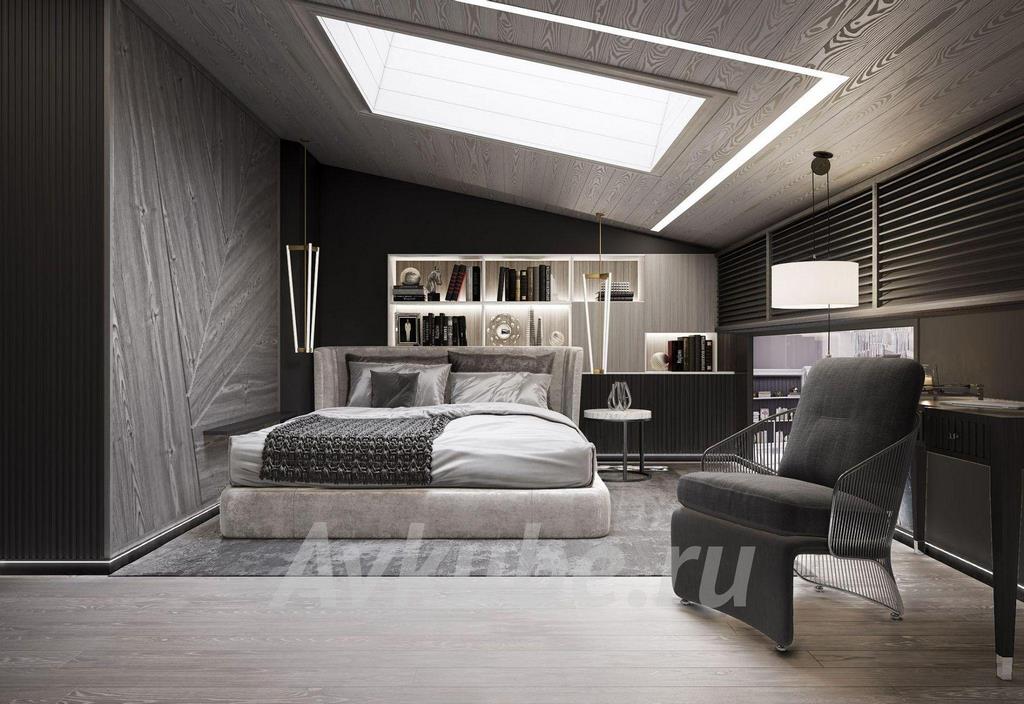 Дизайн проект «АвКубе»: серый и коричневый цвета в отделке и мебели